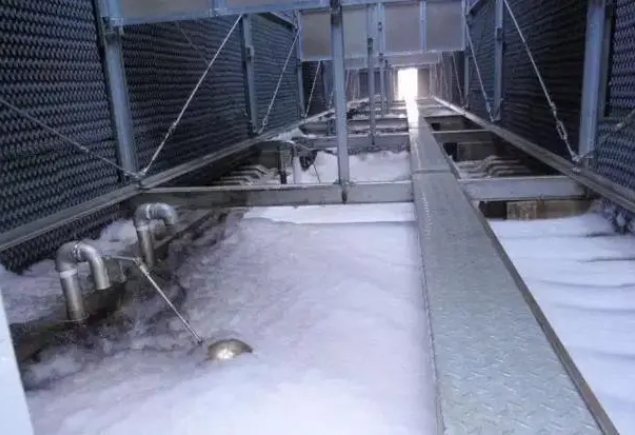 循环水水塔中淤泥清洗步骤